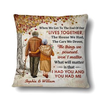 Family Old Couple Letter Custom Pillow - Gift for Couples - Thegiftio UK