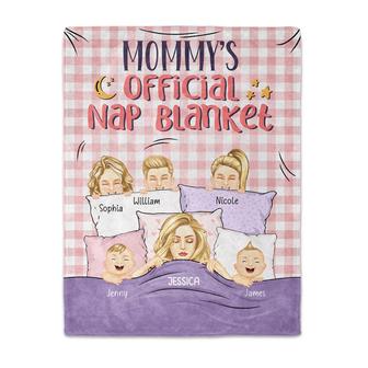Official Nap Queen Mama - Gift For Mom - Personalized Custom Blanket - Thegiftio UK