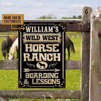 Horse Ranch Wild West Boarding Custom Metal Sign - Thegiftio UK