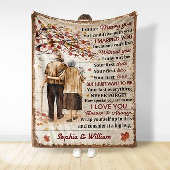How Special You Are Family Old Couple Husband Wife Fall Leaves - Couple Gift - Personalized Custom Blanket - Thegiftio UK