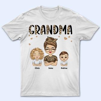Grandma With Grandkids Personalized T-Shirt - Birthday Gift - Thegiftio UK