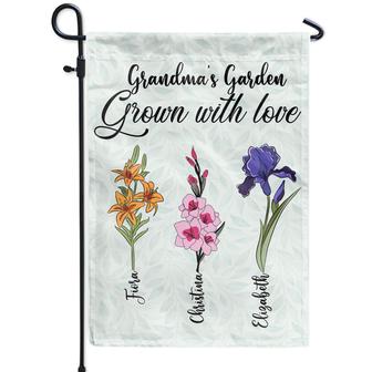 Grown With Love Garden Personalized Flag - Birthday Gift - Thegiftio UK