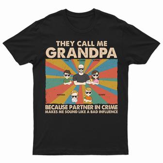 They Call Me Grandpa Custom T-Shirt - Gift for Grandfather - Thegiftio UK