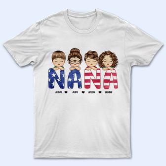 Stars And Stripes Nana Personalized T-Shirt - Birthday Gift - Thegiftio UK