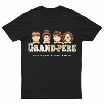 Grand-père Pépé Bon Papa Custom T-Shirt - Gift for Grandpa - Thegiftio UK
