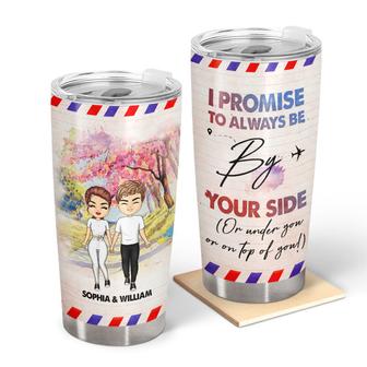 Chibi Couple Hold Hand Custom Tumbler - Gift for Couples - Thegiftio UK