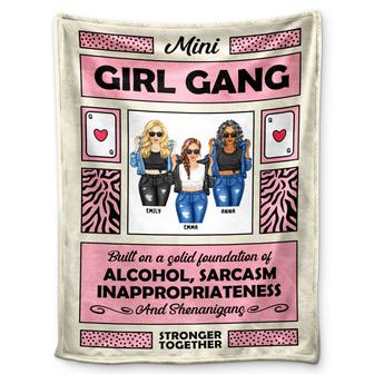 Mini Girl Gang - Gift For Sisters And Best Friends - Personalized Fleece Blanket - Thegiftio UK