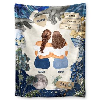 4 Better 4 Worse 4 Life - Gift For Sisters And Besties - Personalized Fleece Blanket - Thegiftio UK