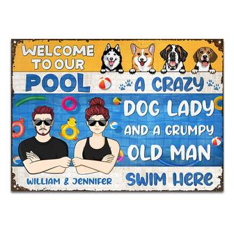 A Crazy Dog Lady Personalized Metal Sign - Dog Lovers Gift - Thegiftio UK