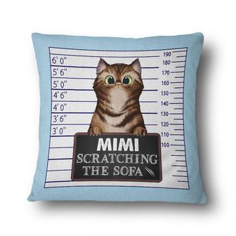 Cat Lovers Scratching Sofa Custom Pillow - Cat Lovers Gift - Thegiftio UK