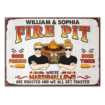Fire Pit Friends And Marshmallows Get Toasted Custom Metal - Thegiftio UK