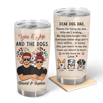 Thanks For Being My Dad Custom Tumbler - Gift for Dog Lovers - Thegiftio UK