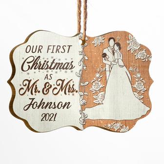Wedding Couple Our First Christmas Custom Ornament - Gift - Thegiftio UK