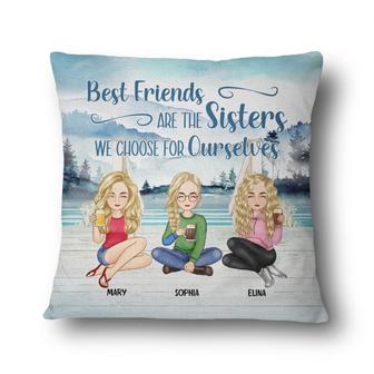 Lake Bestie Best Friends Are The Sisters Custom Pillow - Thegiftio UK