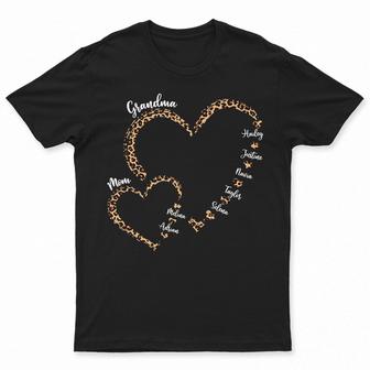 Heart Grandma Mom Personalized T-Shirt - Gift for Grandma - Thegiftio UK