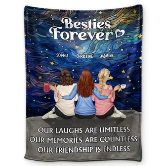 Our Memories Are Countless Our Friendship Is Endless - Personalized Fleece Blanket, Sherpa Blanket - Thegiftio UK