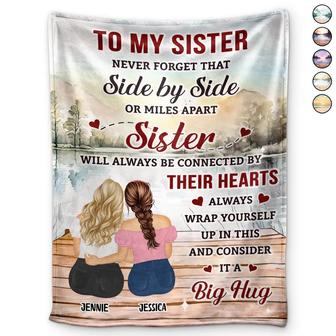 Sister Wrap Yourself Up In This And Consider It A Big Hug - Personalized Fleece Blanket, Sherpa Blanket - Thegiftio UK