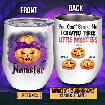 Skull Mom Skeleton Custom Wine Tumbler - Halloween Gift - Thegiftio UK