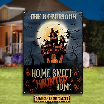 Happy Halloween Haunted Home Custom Metal Sign - Halloween - Thegiftio UK