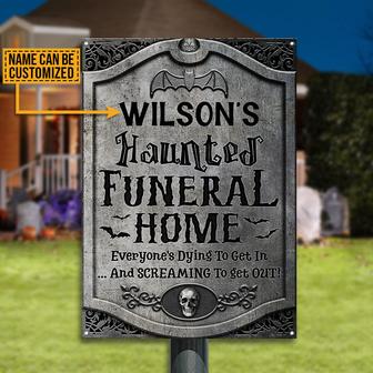 Haunted House Haunted Funeral Home Custom Metal Sign - Gift - Thegiftio UK