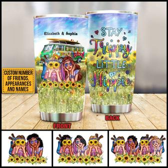 Hippie Bestie Stay Trippy Custom Tumbler - Gift for Friends - Thegiftio UK