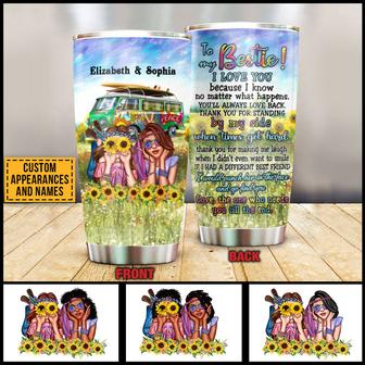 Hippie Bestie When Times Get Hard Custom Tumbler - Gift - Thegiftio UK