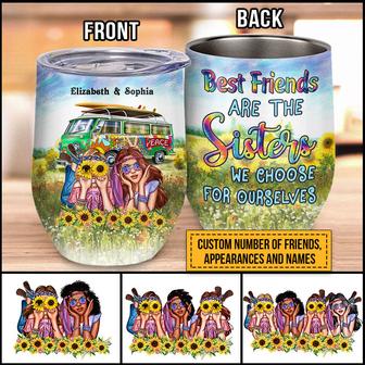 Hippie Bestie Choose For Ourselves Custom Wine Tumbler - Thegiftio UK