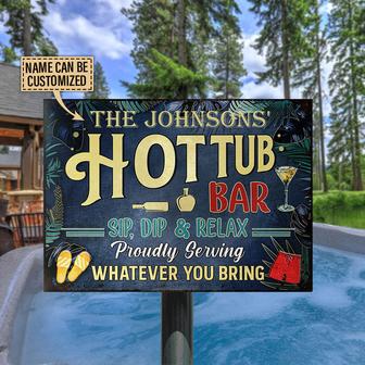 Hot Tub Bar Serving Whatever You Bring Custom Metal Sign - Thegiftio UK