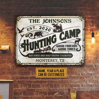 Hunting Camp Bad Jokes Custom Metal Sign - Gift for Hunters - Thegiftio UK
