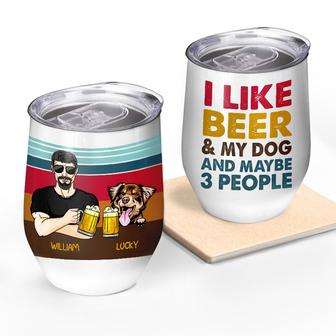I Like Beer And My Dogs Custom Tumbler - Gift for Dog Lovers - Thegiftio UK