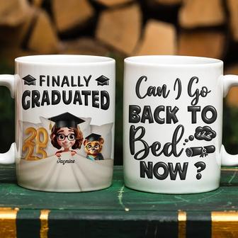 I Graduated Can I Go Back To Bed Now Custom Mug - Gift - Thegiftio UK