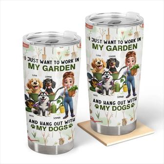 I Just Want To Work In My Garden Custom Tumbler - Thegiftio UK