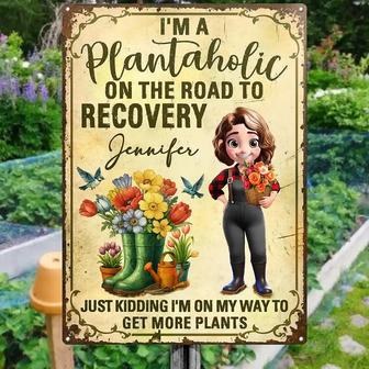 I'm A Plantaholic Custom Metal Sign - Gift for Plant Lovers - Thegiftio UK