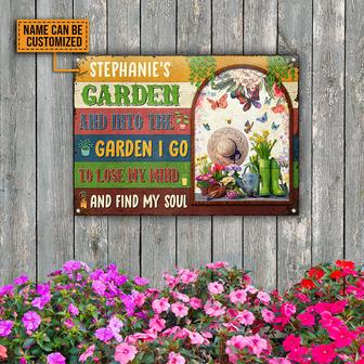 Into The Garden Custom Metal Sign - Gift for Garden Lovers - Thegiftio UK