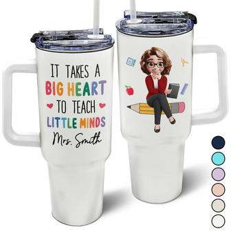 It Takes A Big Heart Custom Tumbler - Gift for Teachers - Thegiftio UK