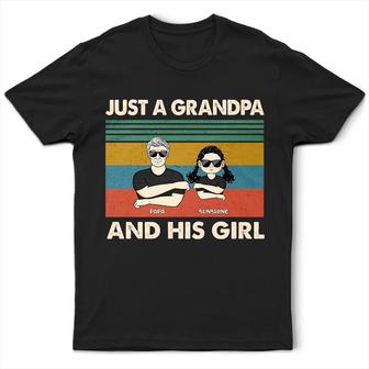 Just A Grandpa And His Granddaughter Custom T-Shirt - Thegiftio UK
