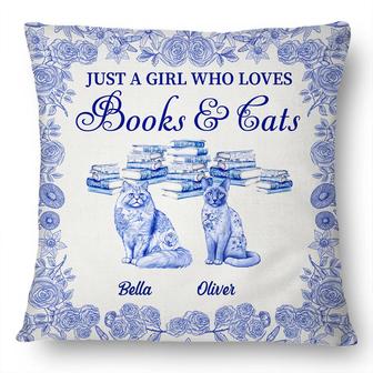 Just A Girl Who Loves Books Pets Personalized Pillow - Thegiftio UK