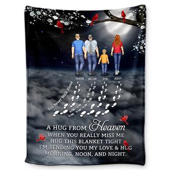 You Never Walk Alone Sending You My Love - Personalized Fleece Blanket, Sherpa Blanket - Thegiftio UK
