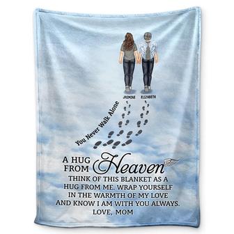 A Hug From Heaven - Personalized Fleece Blanket, Sherpa Blanket - Thegiftio UK