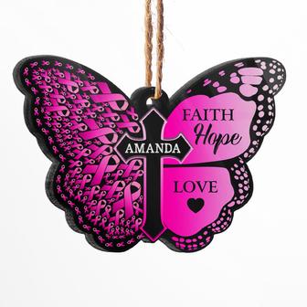Butterfly Faith Hope Love Personalized Ornament - Thegiftio UK