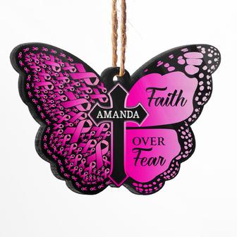Butterfly Faith Over Fear Personalized Ornament - Thegiftio UK