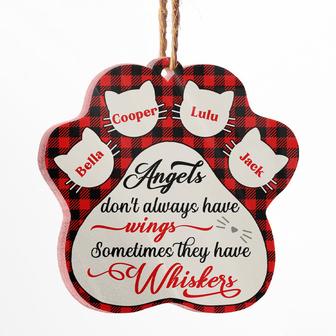 Angels Sometimes Have Whiskers Personalized Ornament - Gift - Thegiftio UK