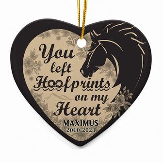 You Left Hoofprints Personalized Ornament - Memorial Gift - Thegiftio UK
