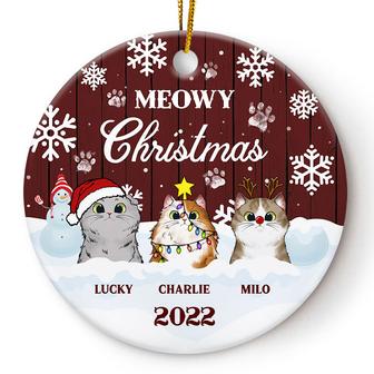 Meowy Christmas Personalized Ornament - Gift for Cat Lovers - Thegiftio UK