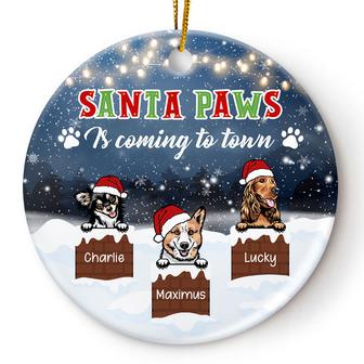 Santa Paws Is Coming Custom Ornament - Gift for Dog Lovers - Thegiftio UK