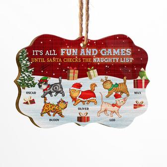 Until Santa Checks The Naughty List Custom Ornament - Thegiftio UK