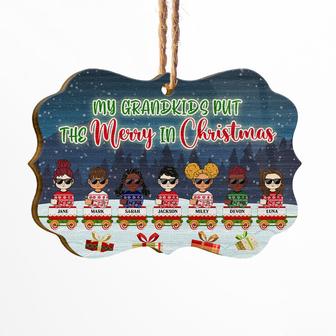 Grandkids Put The Merry In Christmas Custom Ornament - Gift - Thegiftio UK