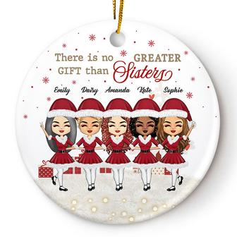 Christmas No Greater Gift Than Sisters Personalized Ornament - Thegiftio UK