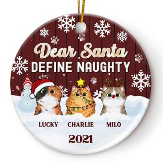 Christmas Cat Lover Dear Santa Custom Ornament - Thegiftio UK