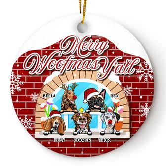 Christmas Dog Lover Merry Woofmas Personalized Ornament - Thegiftio UK